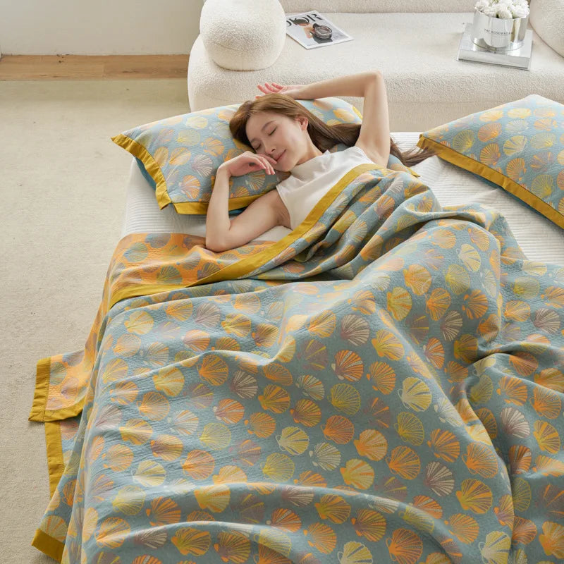 Vintage Triple-Layer Cotton Gauze Blanket